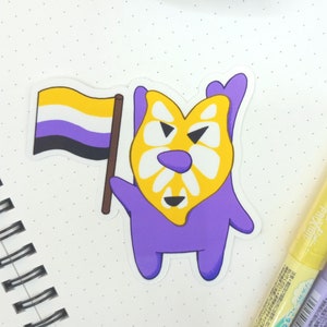 Pegatina de Korok no binaria, 7,6 cm, resistente al agua: Orgullo LGBTQ, regalos para gamers de Zelda