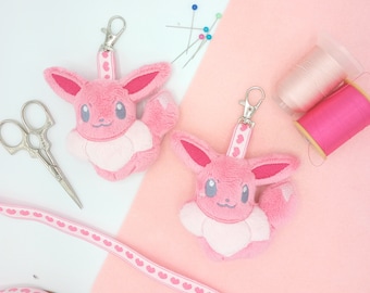 Pluche sleutelhanger, Pink Evolution Fox Pocket Friend: Kawaii Gamer Gifts