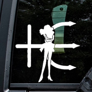 Magical Girl Car Decal: Anime Neptune Vinyl Sticker for Outdoor Use