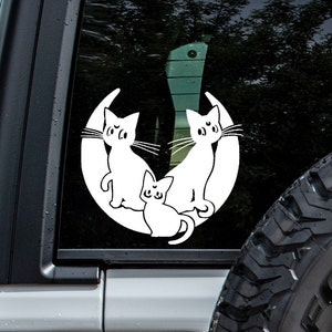 Magical Girl Auto Aufkleber: Anime Katzen Vinyl Sticker für den Außenbereich