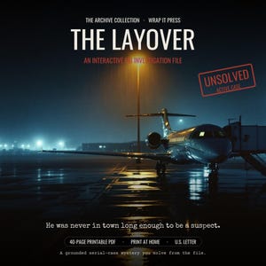 Printable Detective Case File | Serial Killer Cold Case Mystery Game | Digital Download Crossword Puzzle | The Layover