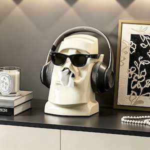 stone tissue box holder decorative statue toilet paper dispenser spring pull tissue storage bathroom decor organizer box