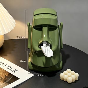 Soporte para pañuelos de piedra, estatua decorativa, dispensador de papel higiénico con resorte, organizador de almacenamiento de pañuelos para baño, decoración del baño, caja