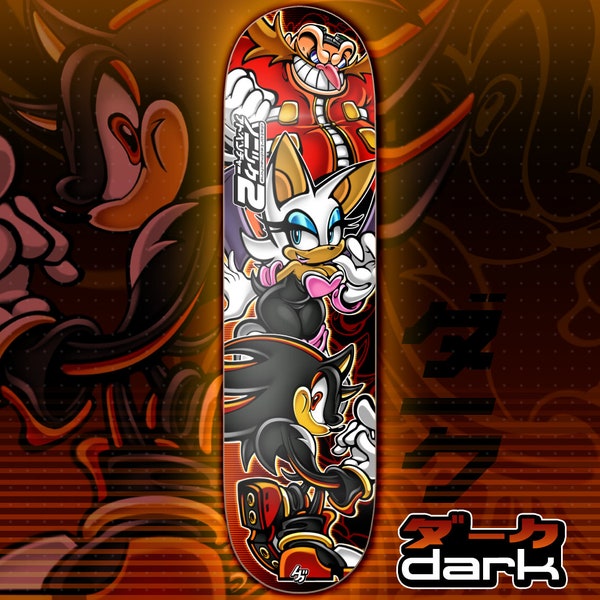DARK 8" Sonic Adventure 2 Skateboard Deck