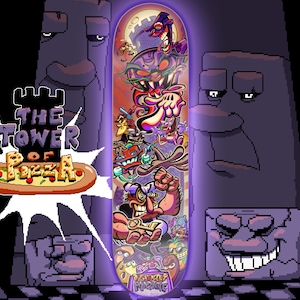 PIZZA TOWER 8&quot; Skateboard Deck