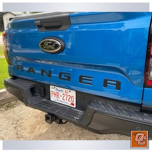 Ford Ranger 3D svarta baklucka bokstäver infoga emblem överlägg 2022-2026 T9 Tillbehör