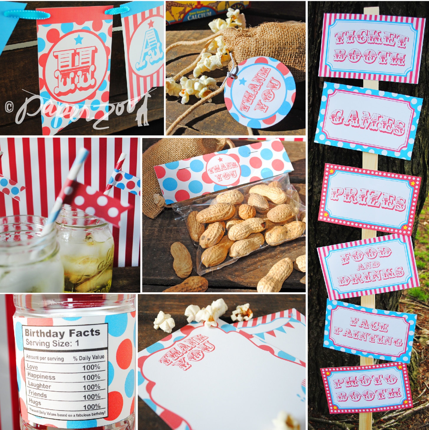 Step Right up CIRCUS Carnival Birthday Printable Party - Etsy