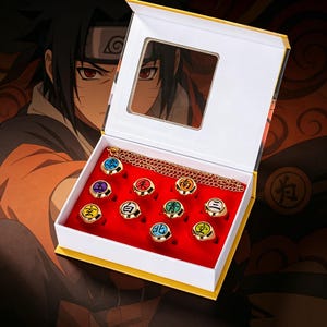 Akatsuki Cosplay XJruixi Anime Sharingans Anillo Joyería Prop Anillo Halloween Akatsuki Cosplay XJruixi Anime Sharingans Anillo Joyería Prop Anillo Halloween