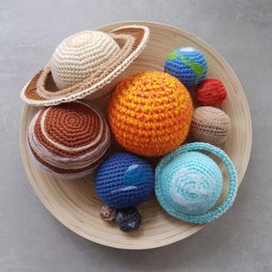Virkat solsystemmönster PDF | Amigurumi planetset, pedagogisk leksak (direkt nedladdning)