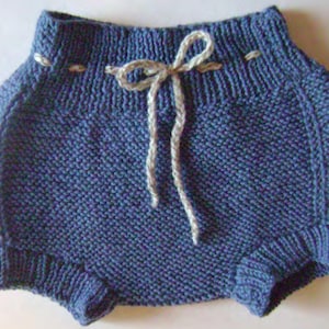 Knitted Baby Bloomers Pattern | Garter Stitch Diaper Cover (PDF Download)