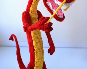 Crochet Mushu Dragon Amigurumi Pattern (PDF)