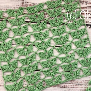 Crochet Pattern, Crochet Lacy Stitch for Spring and Summer Projects, Written Pattern and Video Tutorial, Instant PDF Download