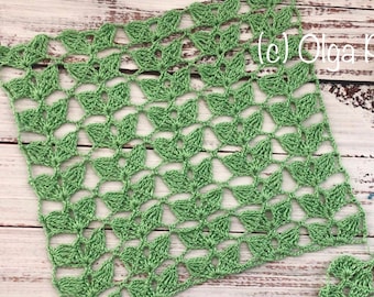 Crochet Pattern, Crochet Lacy Stitch for Spring and Summer Projects, Written Pattern and Video Tutorial, Instant PDF Download
