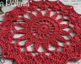 Crochet Pattern, Small Easy Crochet Doily, Written Pattern and Video Tutorial, Instant PDF Download