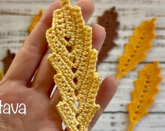 Crochet Pattern, Simple Autumn Leaf Easy Crochet Pattern and Video Tutorial, Instant PDF Download