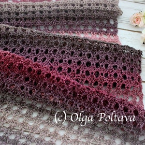 Crochet Pattern, Crochet Lace Scarf, Shawl, Wrap, Easy Crochet Pattern, Instant PDF Download