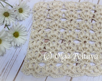 Crochet Pattern, Written Instructions for Lacy Stitch to Use for Scarf, Shawl, Baby Blanket, Summer Top, Crochet Stitch SC1, Instant PDF