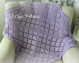 Crochet Pattern, Lacy Diamonds Baby Blanket Crochet Pattern, Easy Crochet Pattern, Instant PDF Download