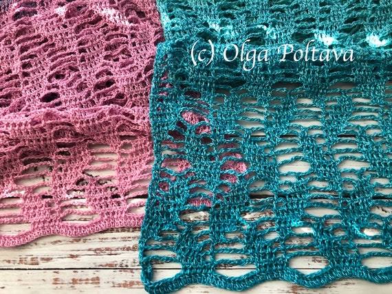 Uncinetto Sciarpe Con Pizzo Scaldacollo Uncinetto Donna Sciarpa Ad