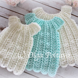 Shells Baby Dress Crochet Pattern, Sizes 0-3, 3-6, 6-12 Months, Easy to Make, Instant PDF Download