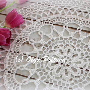 Crochet Doily Pattern, Valentina Doily, Crochet Lace Round Doily 17 Inches Across, Easy Written Crochet Pattern, Instant PDF Download image 3