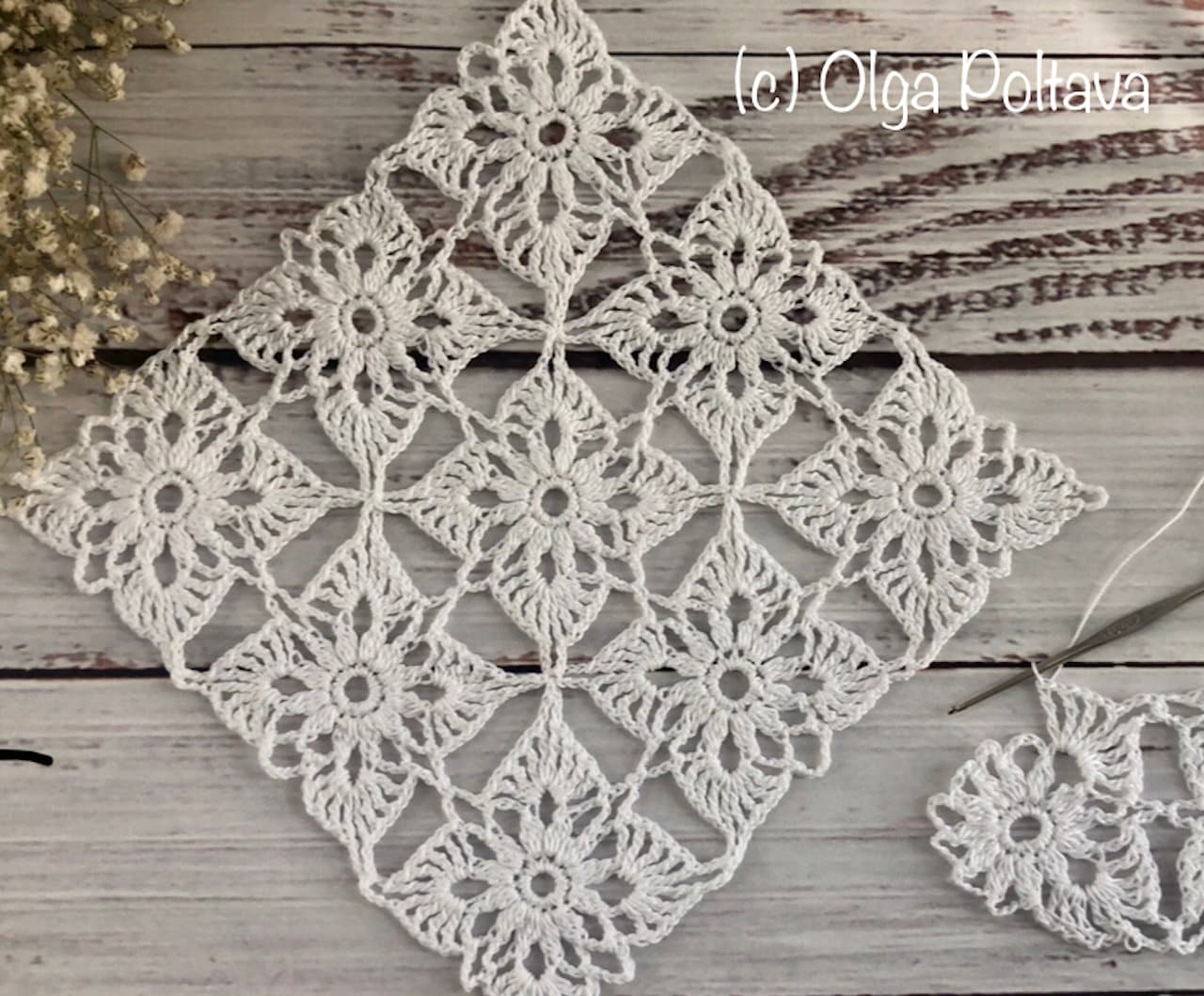 35 Crochet Tablecloth Patterns with Doilies, Motifs, and Table Runners 2 Crochet Symbol Chart. Motif #4. Small lacy motif