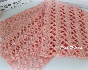 Crochet Pattern, Lacy Rows Crochet Scarf Pattern, Caron Simply Soft Yarn, Lacy Scarf Easy Crochet Pattern, Instant PDF Download