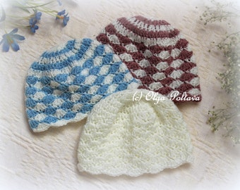 Delicate Shells Newborn Hat Crochet Pattern, Easy Crochet Pattern, Instant PDF Download