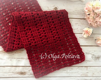 Crochet Pattern, SUPER EASY Crochet Lace Scarf, Beginners Pattern, Instant PDF Download