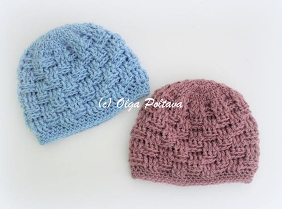 Preemie Baby Hat Crochet Pattern Premature Baby Beanie Easy Crochet Pattern Basketweave Crochet Baby Hat Instant Pdf Download