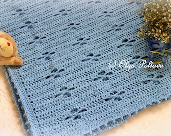 Soft Twinkle Baby Blanket Crochet Pattern, Baby Boy Afghan, Very Easy Crochet Pattern, Instant PDF Download