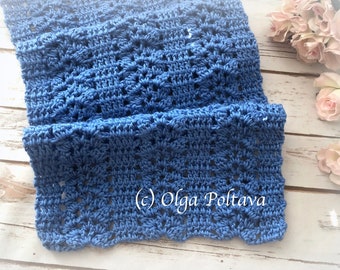 Crochet Pattern, Easy Lace Scarf Crochet Pattern, Very Easy, Instant PDF Download