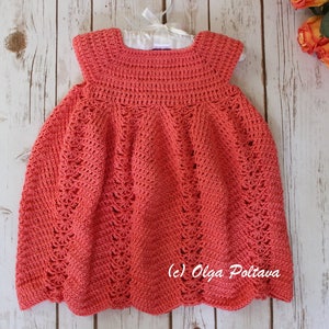 Watermelon Toddler Summer Dress Crochet Pattern, Easy Crochet Pattern, Size 12-18 Months image 1