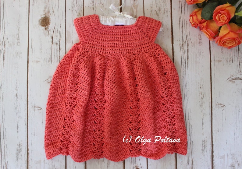 Watermelon Toddler Summer Dress Crochet Pattern, Easy Crochet Pattern, Size 12-18 Months image 1