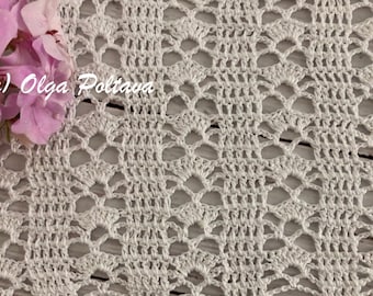 Crochet Pattern, Easy Crochet Lace Stitch Perfect for Summer Tops, Written Instructions and Symbol Chart, Instant PDF Download