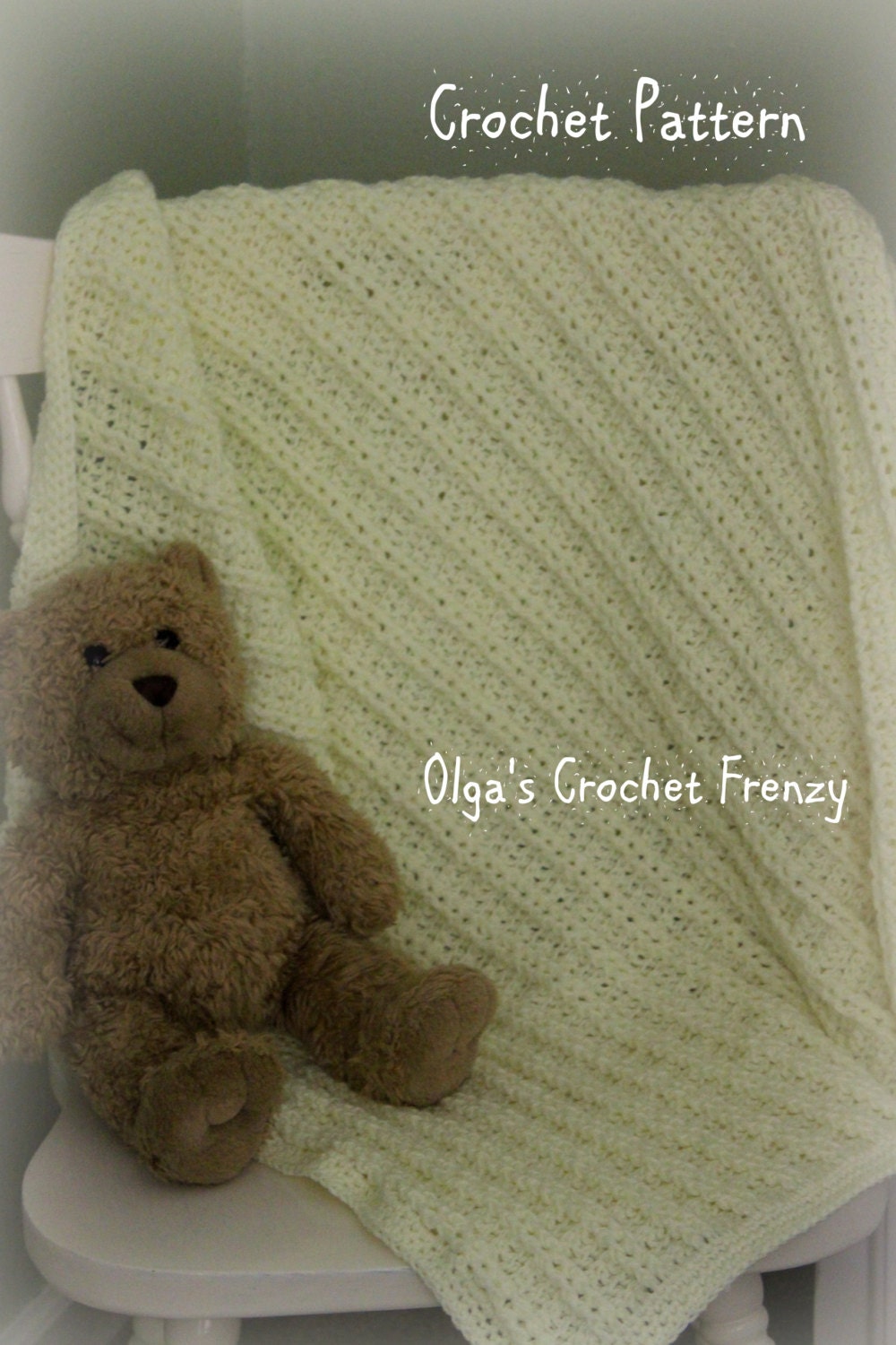Yellow Baby Blanket Crochet Pattern Beginner Level Crochet Etsy Canada