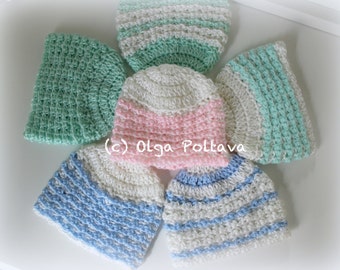 Charity Newborn Hat Crochet Pattern, Easy Crochet Pattern, Newborn Baby Hat Pattern