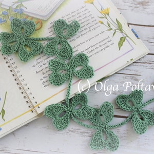 Crochet Leaves Vine Pattern, Decorative Crochet Piece, Edging, Bookmark, Garland, Easy Crochet Pattern, Instant PDF Download