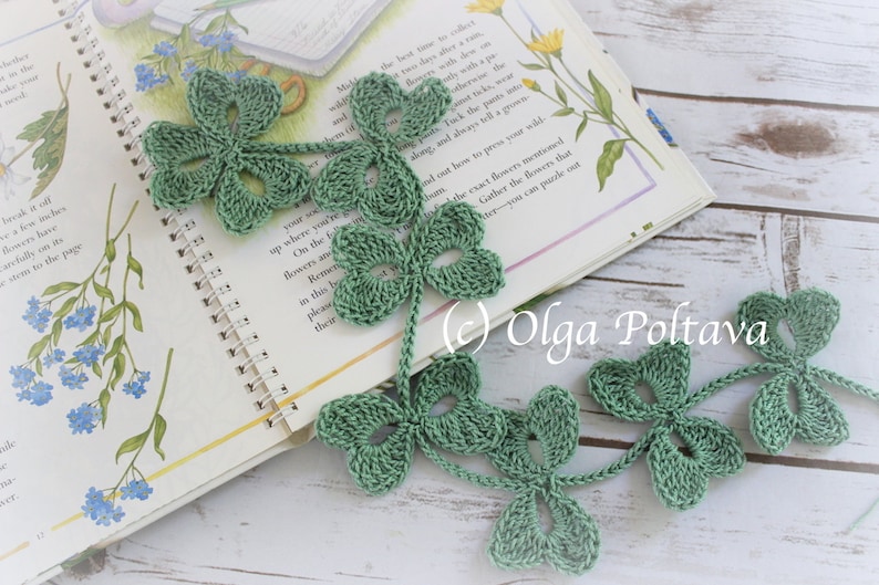 Crochet Leaves Vine Pattern, Decorative Crochet Piece, Edging, Bookmark, Garland, Easy Crochet Pattern, Instant PDF Download image 1