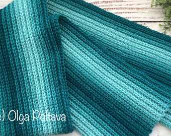 Crochet Pattern, Budget Yarn Scarf, Easy Crochet Scarf, Crochet Pattern and Video Tutorial, Instant PDF Download