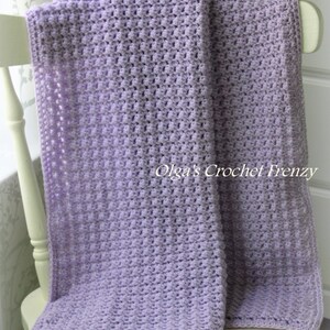 Crochet Baby Blanket Pattern, Baby Afghan, Easy to Make, For Baby Girls and Baby Boys, Instant PDF Download image 2