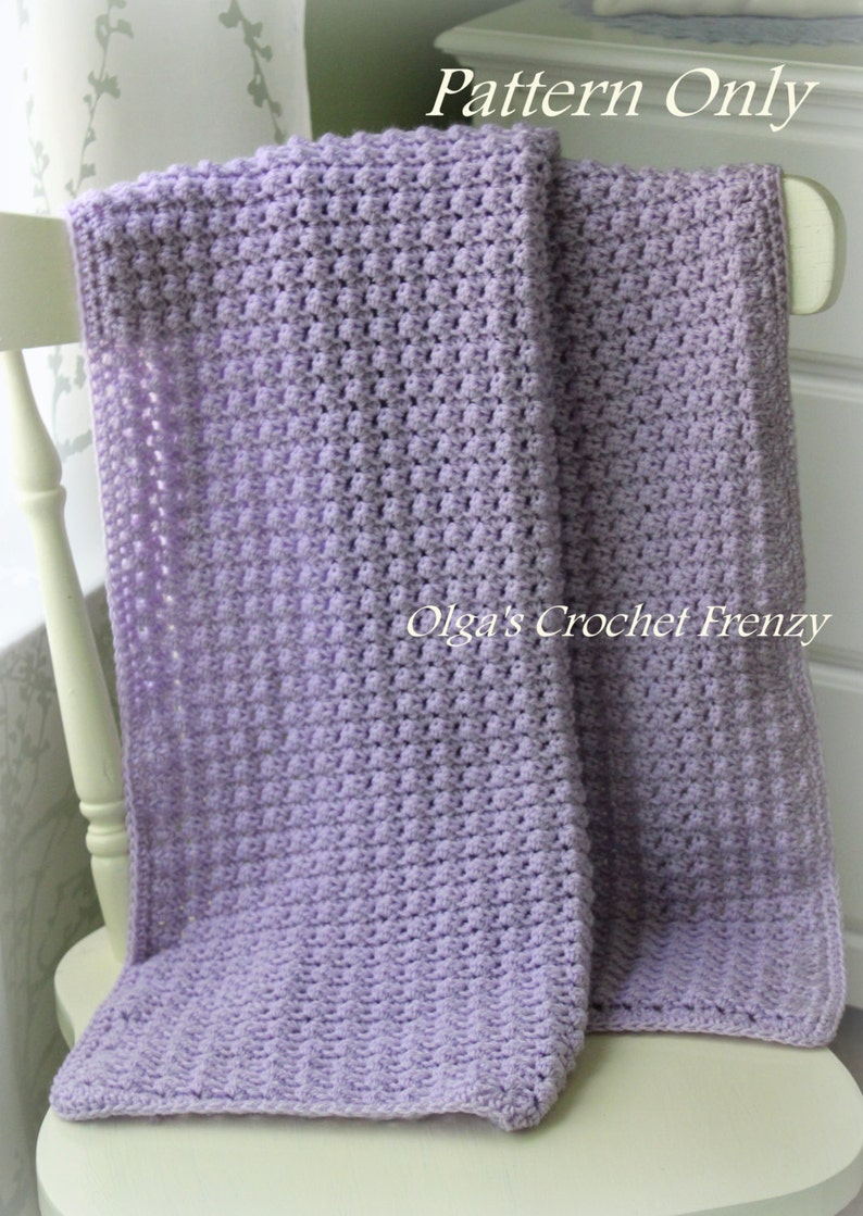 Crochet Baby Blanket Pattern, Baby Afghan, Easy to Make, For Baby Girls and Baby Boys, Instant PDF Download image 2