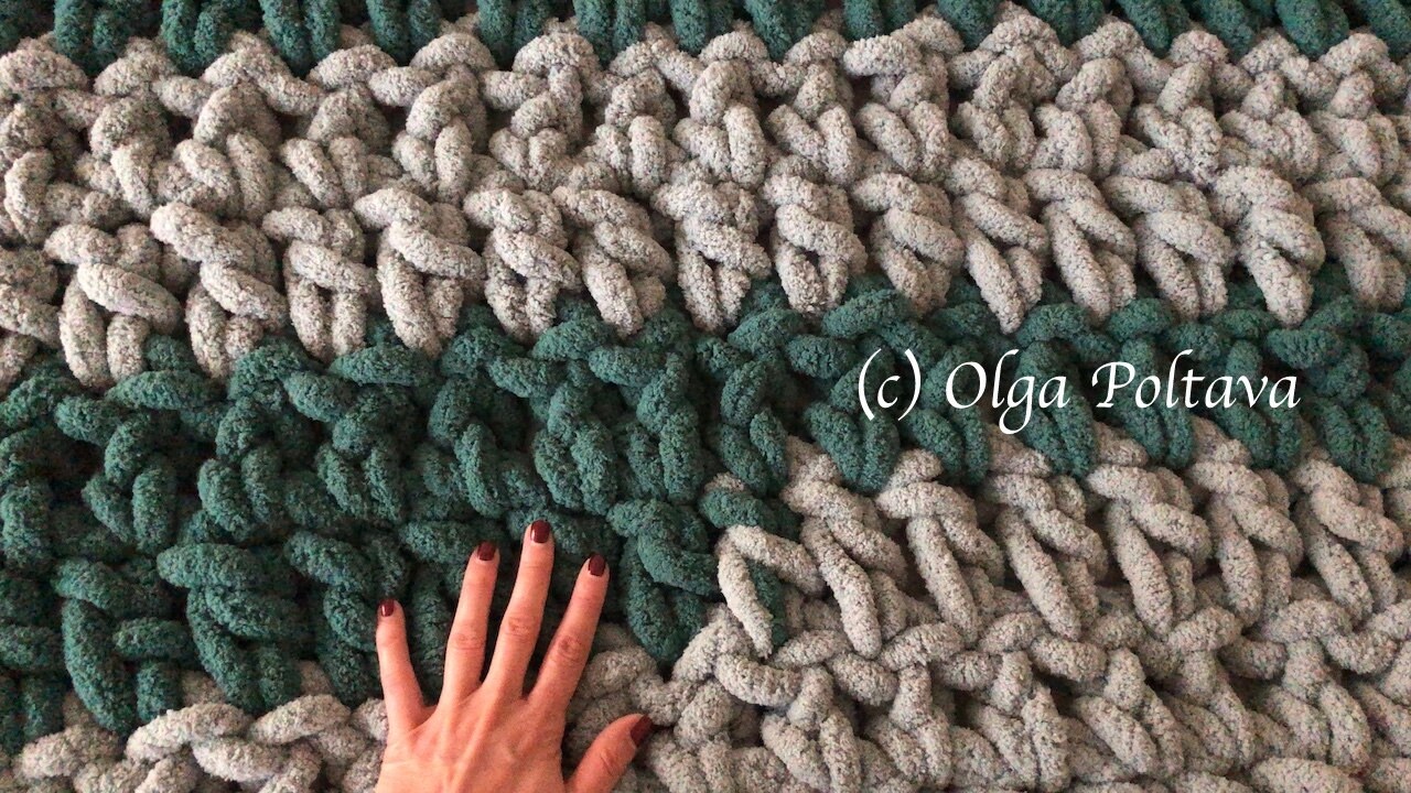 How I make a hand-knit blanket with bulky yarn 