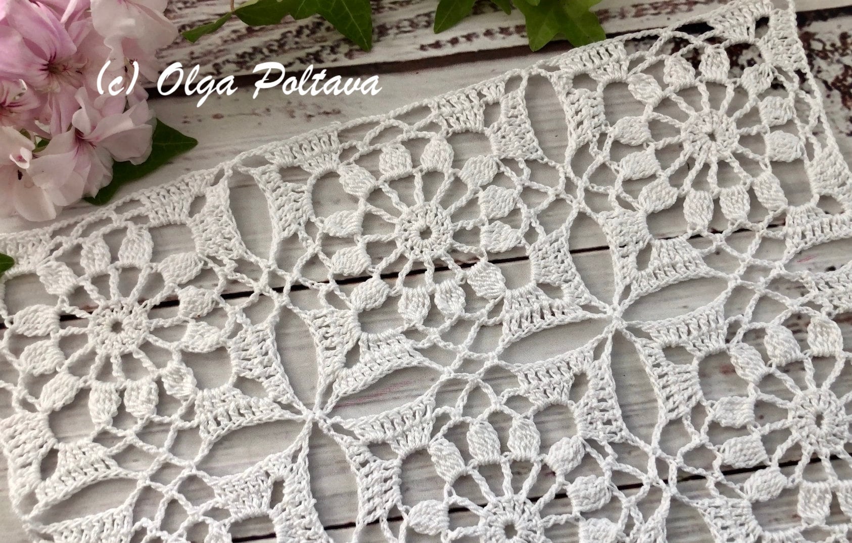 Crochet Pattern, Crochet Lace Motif #2, How to Crochet and Join, Written Pattern, Symbol Chart, and Video Tutorial, Instant PDF Download