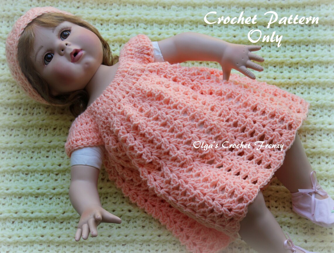 Preemie Baby Crochet Dress Pattern, Instant PDF Download, Beginner ...