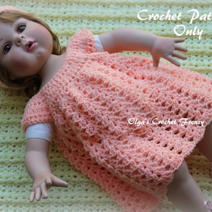 Preemie Baby Crochet Dress Pattern, Instant PDF Download, Beginner Level Crochet