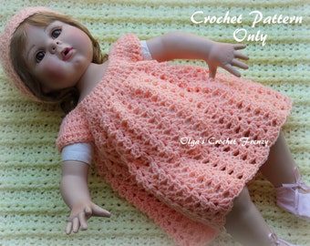 Preemie Baby Crochet Dress Pattern, Instant PDF Download, Beginner Level Crochet