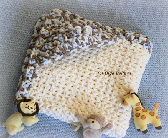 Crochet cuddle blanket for Braylon Made with Bernat Baby Blanket