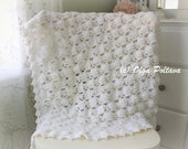 White Lace Spiders Baby Blanket Crochet Pattern, Baby Afghan, Baby Christening Shawl, Easy Crochet Pattern