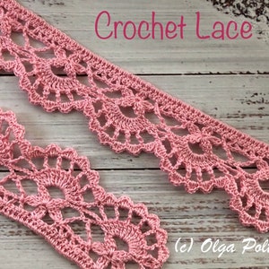 Crochet Pattern, Crochet Lacy Edging Trim Border Pattern, Easy Crochet Pattern, Instant PDF Download